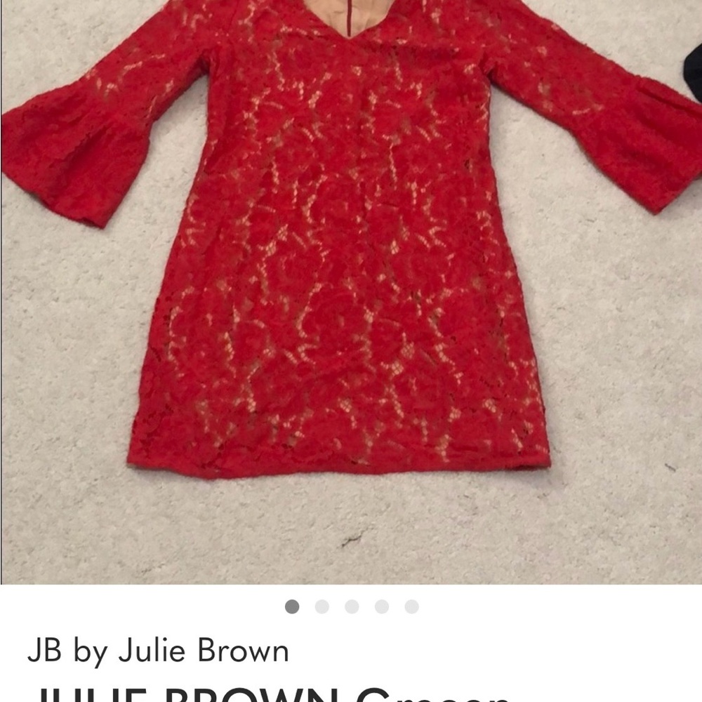 JB by Julie Brown Elegant Red Lace Dress